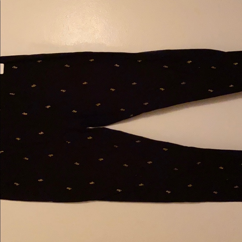 Lightning Patterned Black Leggings